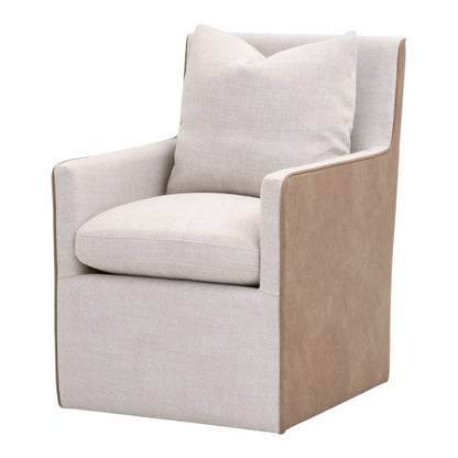 Essentials Transitional Harmony Arm Chair With Casters