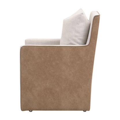 Essentials Transitional Harmony Arm Chair With Casters