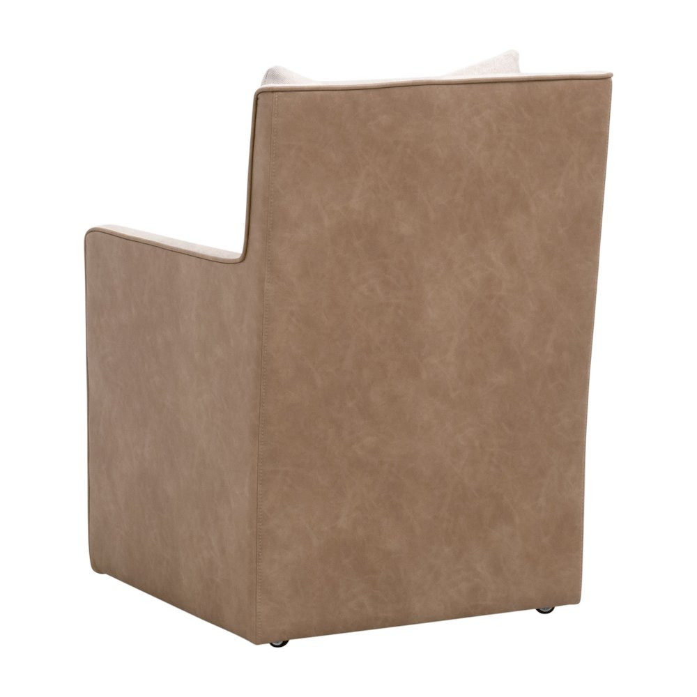 Essentials Transitional Harmony Arm Chair With Casters