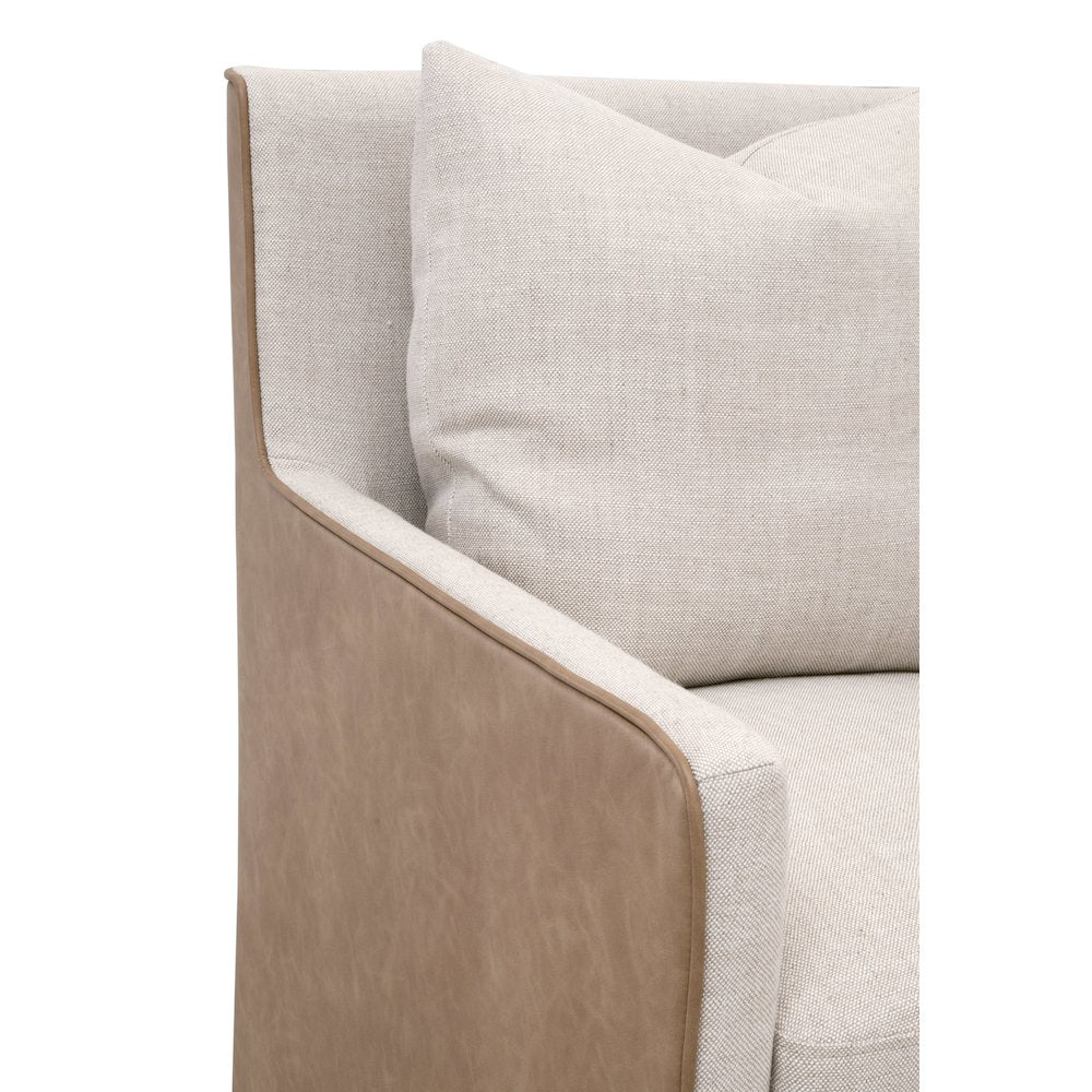 Essentials Transitional Harmony Arm Chair With Casters