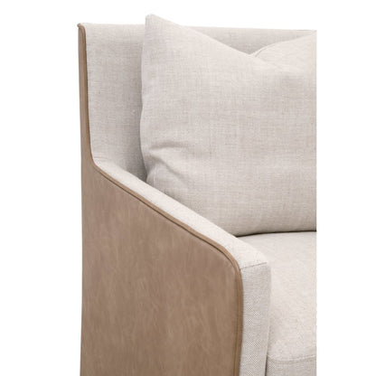 Essentials Transitional Harmony Arm Chair With Casters