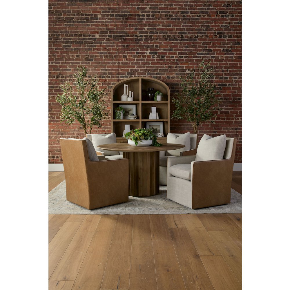 Essentials Transitional Harmony Arm Chair With Casters
