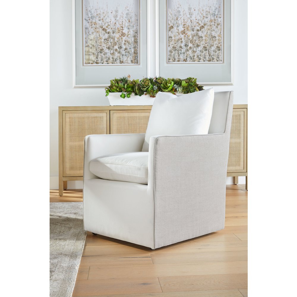 Essentials Transitional Harmony Arm Chair with Casters