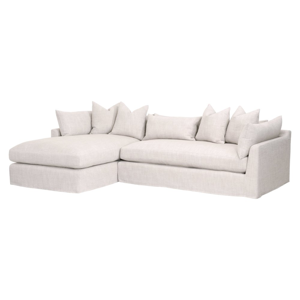 Stitch & Hand - Upholstery Transitional Haven 110" Lounge Slipcover LF Sectional