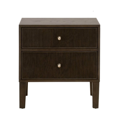 Bronze Bay Transitional Highland 2-Drawer Nightstand