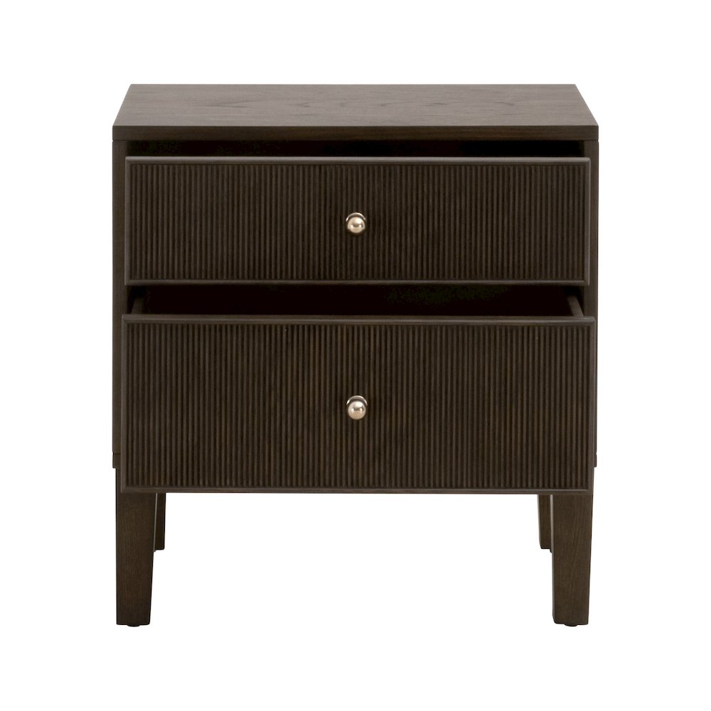 Bronze Bay Transitional Highland 2-Drawer Nightstand