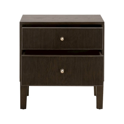 Bronze Bay Transitional Highland 2-Drawer Nightstand