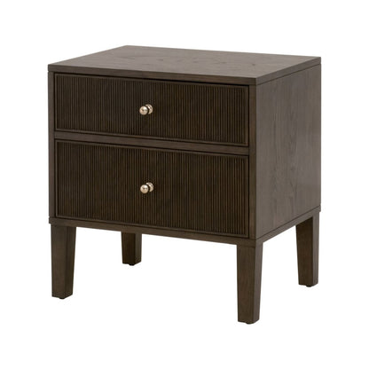 Bronze Bay Transitional Highland 2-Drawer Nightstand