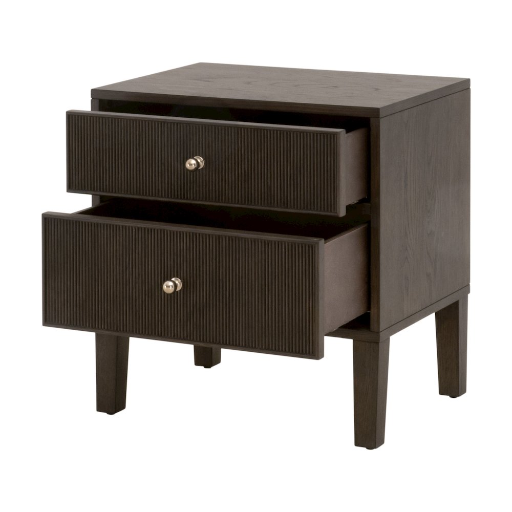 Bronze Bay Transitional Highland 2-Drawer Nightstand