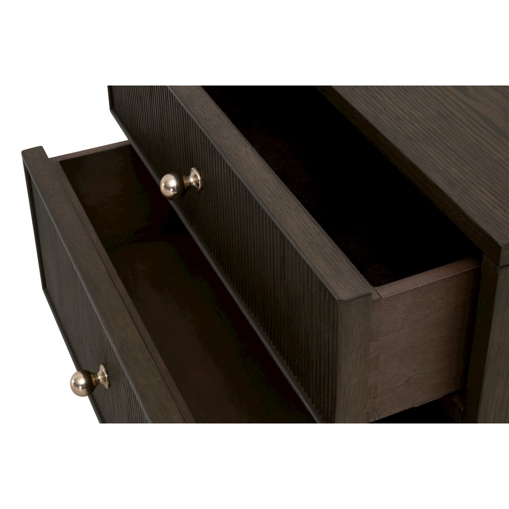 Bronze Bay Transitional Highland 2-Drawer Nightstand