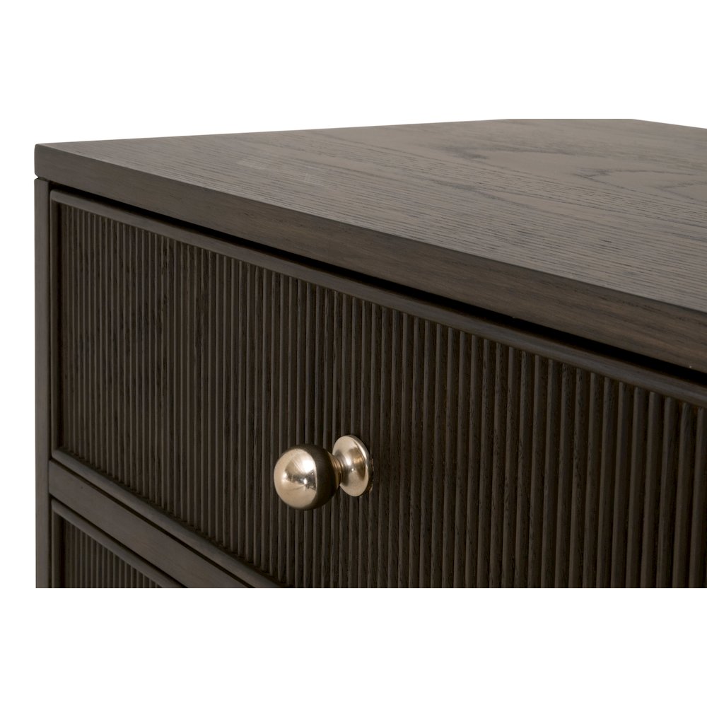 Bronze Bay Transitional Highland 2-Drawer Nightstand