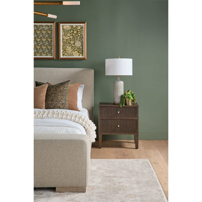 Bronze Bay Transitional Highland 2-Drawer Nightstand