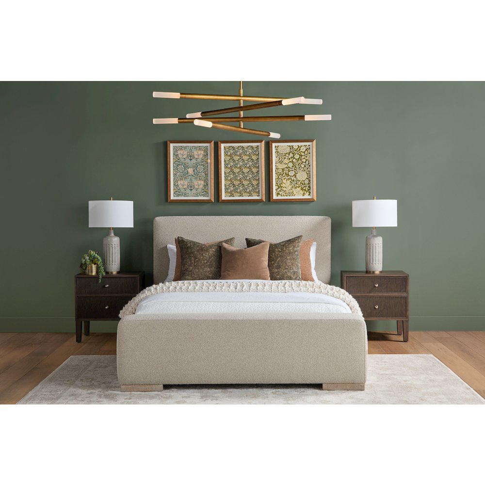 Bronze Bay Transitional Highland 2-Drawer Nightstand