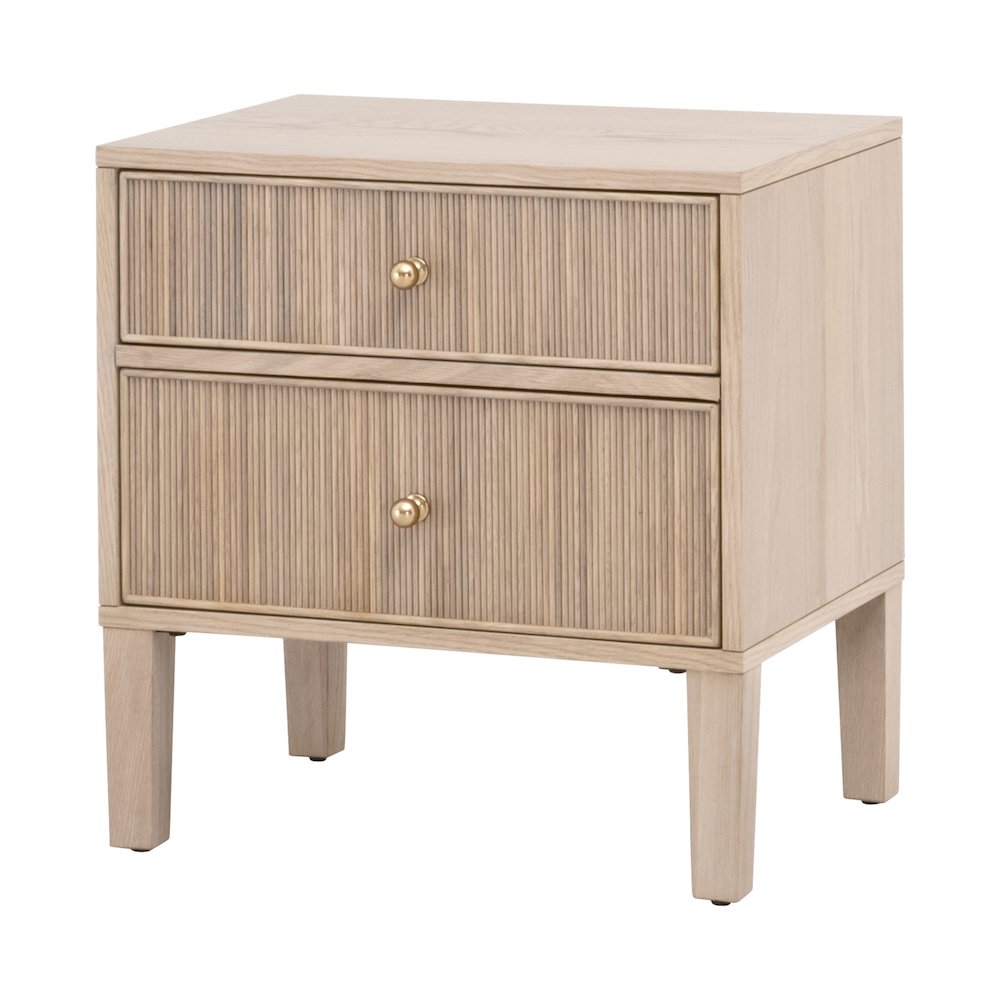 Bronze Bay Transitional Highland 2-Drawer Nightstand