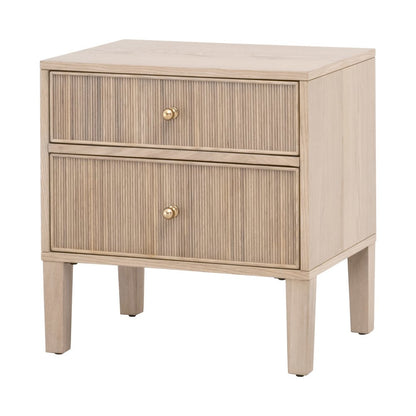 Bronze Bay Transitional Highland 2-Drawer Nightstand