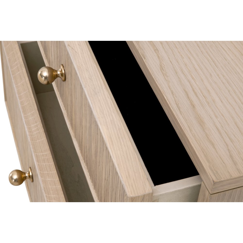 Bronze Bay Transitional Highland 2-Drawer Nightstand