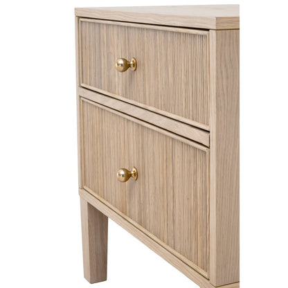 Bronze Bay Transitional Highland 2-Drawer Nightstand