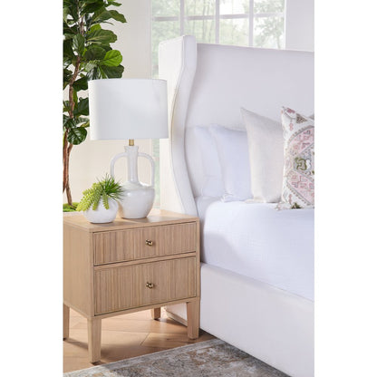 Bronze Bay Transitional Highland 2-Drawer Nightstand