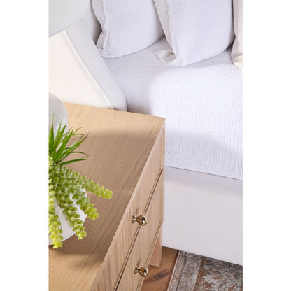 Bronze Bay Transitional Highland 2-Drawer Nightstand