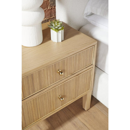 Bronze Bay Transitional Highland 2-Drawer Nightstand