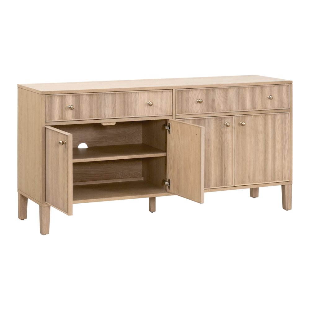 Bronze Bay Transitional Highland Media Sideboard