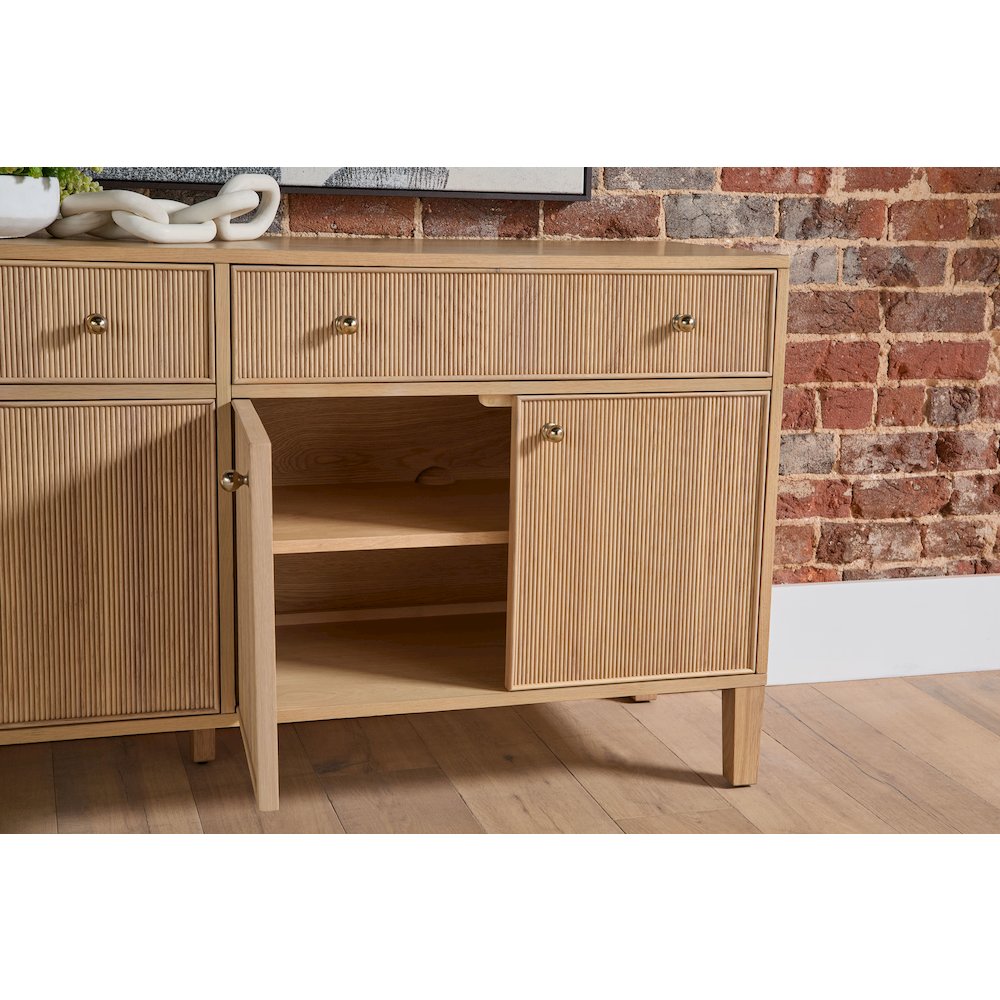 Bronze Bay Transitional Highland Media Sideboard