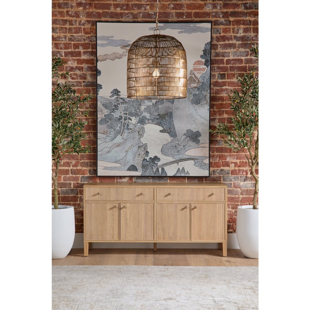 Bronze Bay Transitional Highland Media Sideboard