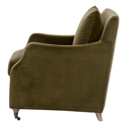 Stitch & Hand - Upholstery Transitional Jade Slipcover Club Chair
