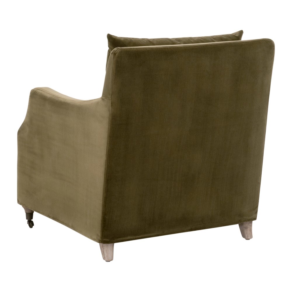 Stitch & Hand - Upholstery Transitional Jade Slipcover Club Chair