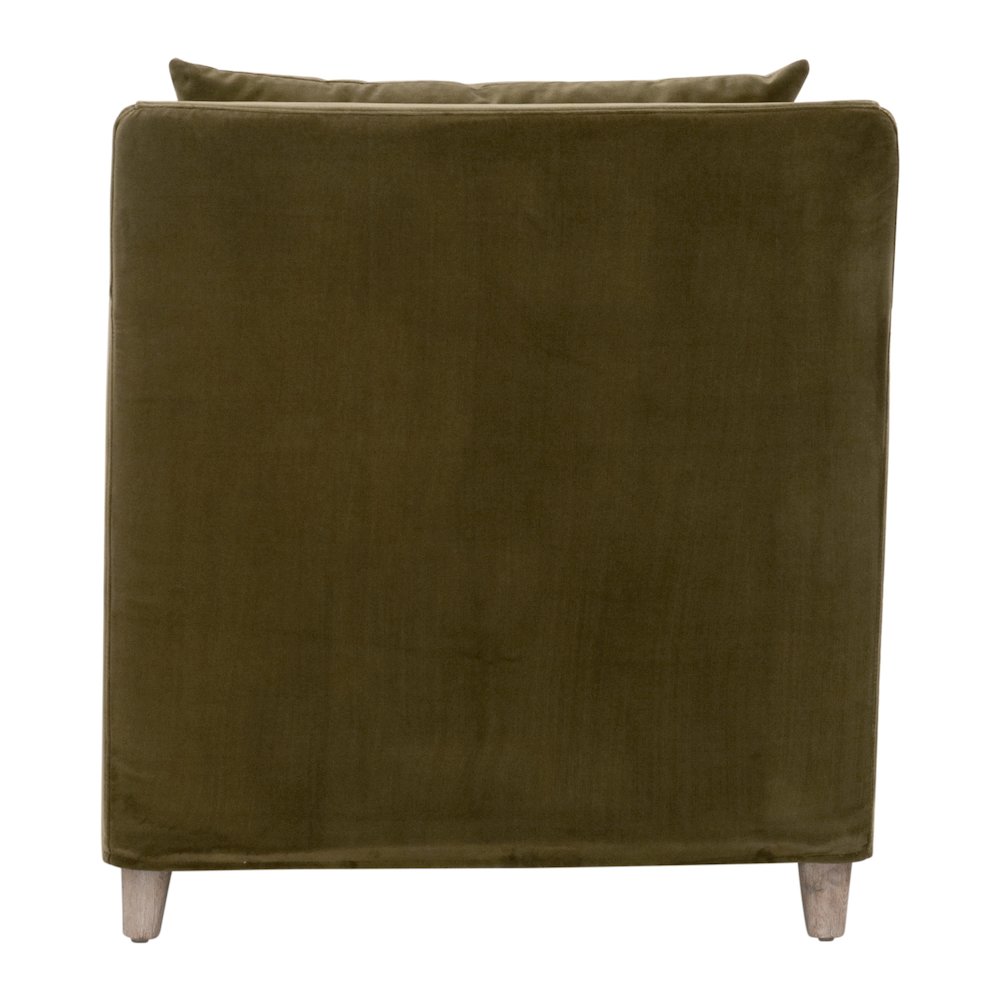 Stitch & Hand - Upholstery Transitional Jade Slipcover Club Chair