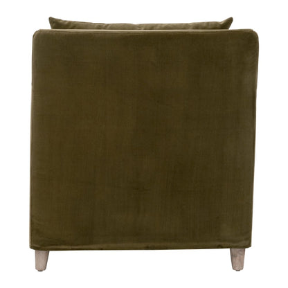 Stitch & Hand - Upholstery Transitional Jade Slipcover Club Chair