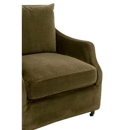Stitch & Hand - Upholstery Transitional Jade Slipcover Club Chair