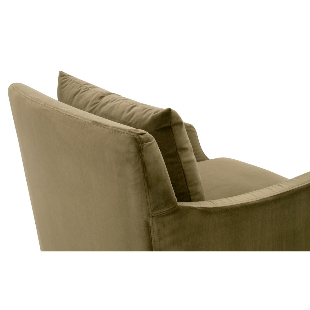 Stitch & Hand - Upholstery Transitional Jade Slipcover Club Chair