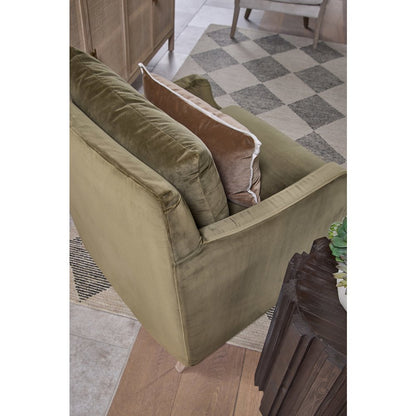 Stitch & Hand - Upholstery Transitional Jade Slipcover Club Chair
