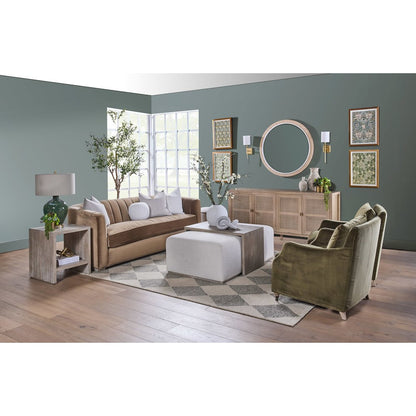 Stitch & Hand - Upholstery Transitional Jade Slipcover Club Chair
