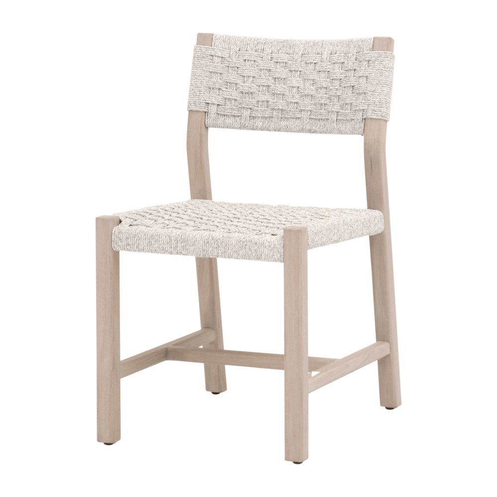 Woven - Outdoor  Transitional Kitts Indoor/Outdoor Dining Chair, Set of 2