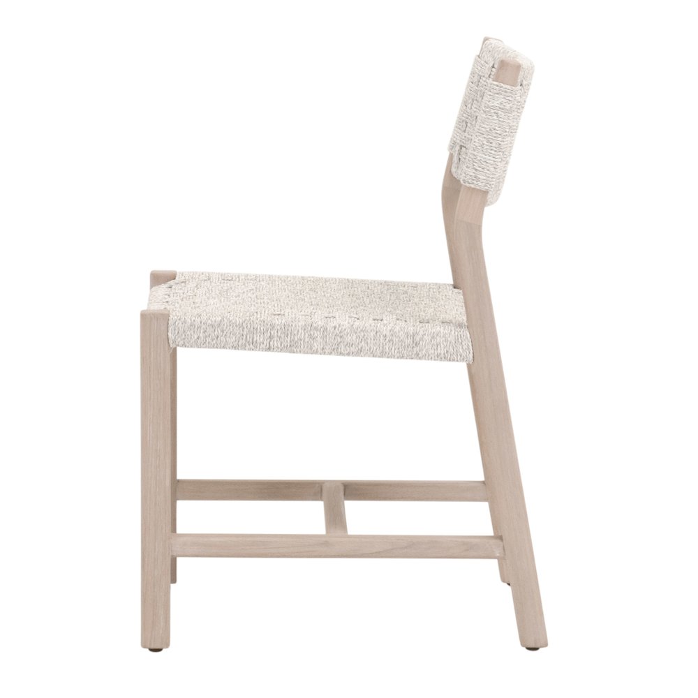 Woven - Outdoor  Transitional Kitts Indoor/Outdoor Dining Chair, Set of 2