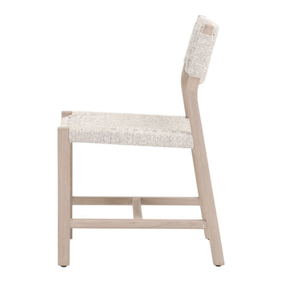Woven - Outdoor  Transitional Kitts Indoor/Outdoor Dining Chair, Set of 2