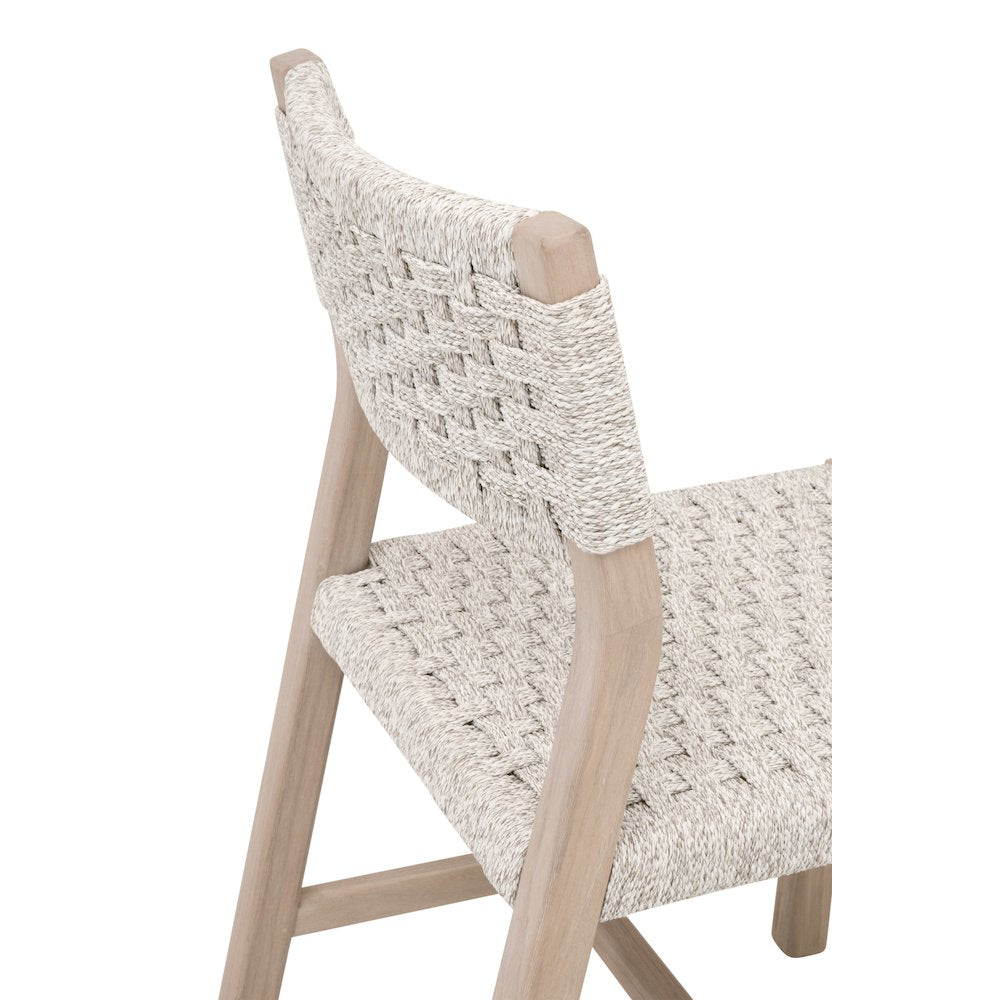 Woven - Outdoor  Transitional Kitts Indoor/Outdoor Dining Chair, Set of 2