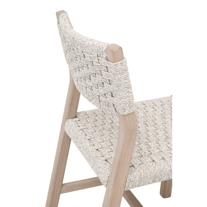 Woven - Outdoor  Transitional Kitts Indoor/Outdoor Dining Chair, Set of 2