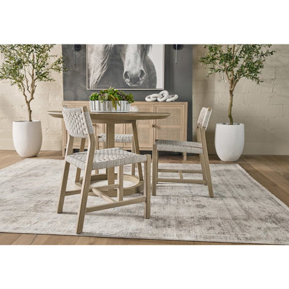 Woven - Outdoor  Transitional Kitts Indoor/Outdoor Dining Chair, Set of 2