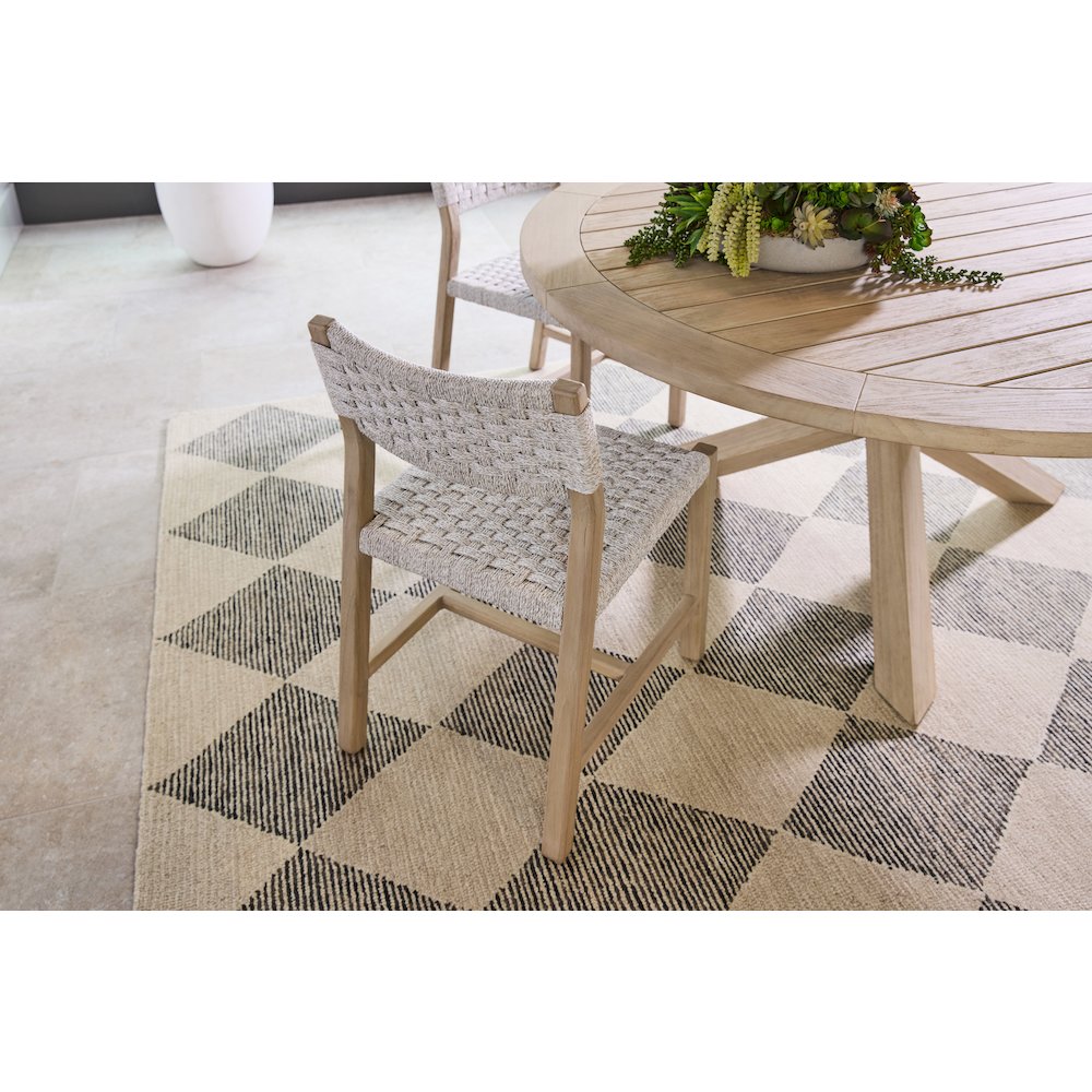 Woven - Outdoor  Transitional Kitts Indoor/Outdoor Dining Chair, Set of 2