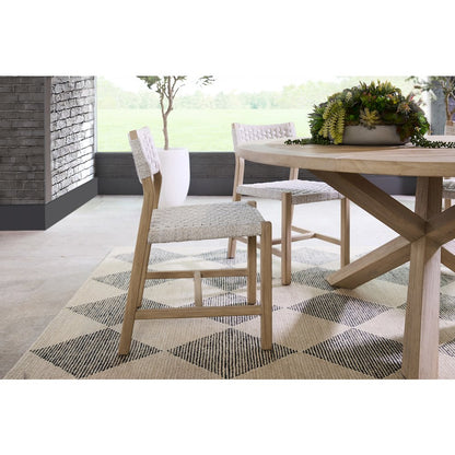 Woven - Outdoor  Transitional Kitts Indoor/Outdoor Dining Chair, Set of 2