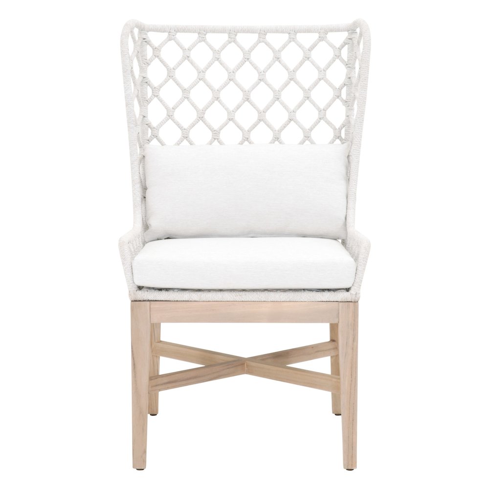 Woven - Outdoor  Transitional Lattis Outdoor Wing Chair