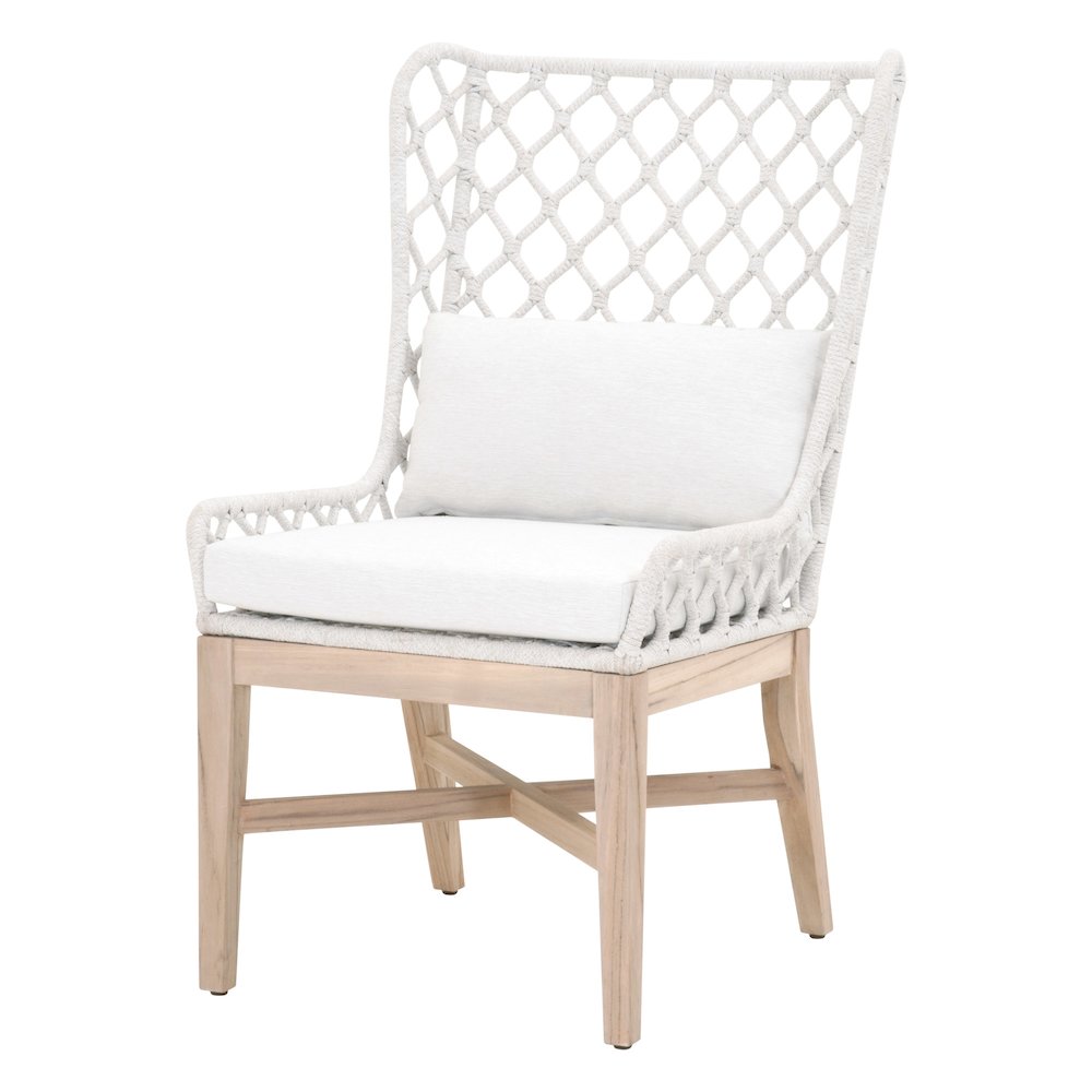Woven - Outdoor  Transitional Lattis Outdoor Wing Chair