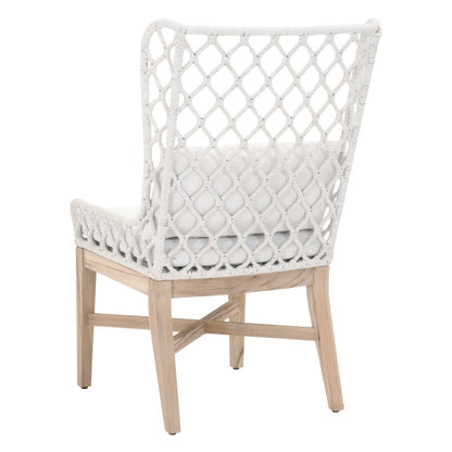 Woven - Outdoor  Transitional Lattis Outdoor Wing Chair