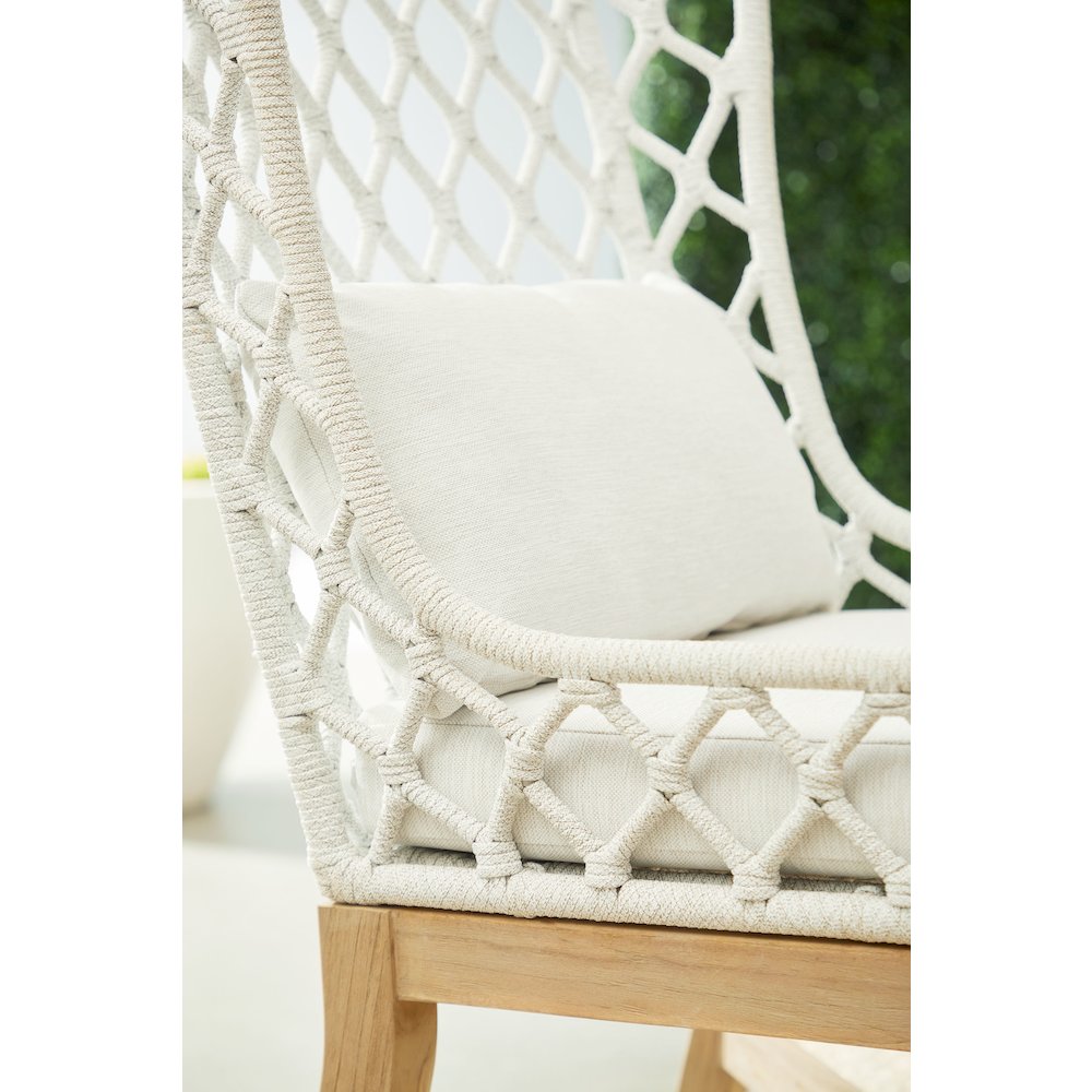 Woven - Outdoor  Transitional Lattis Outdoor Wing Chair