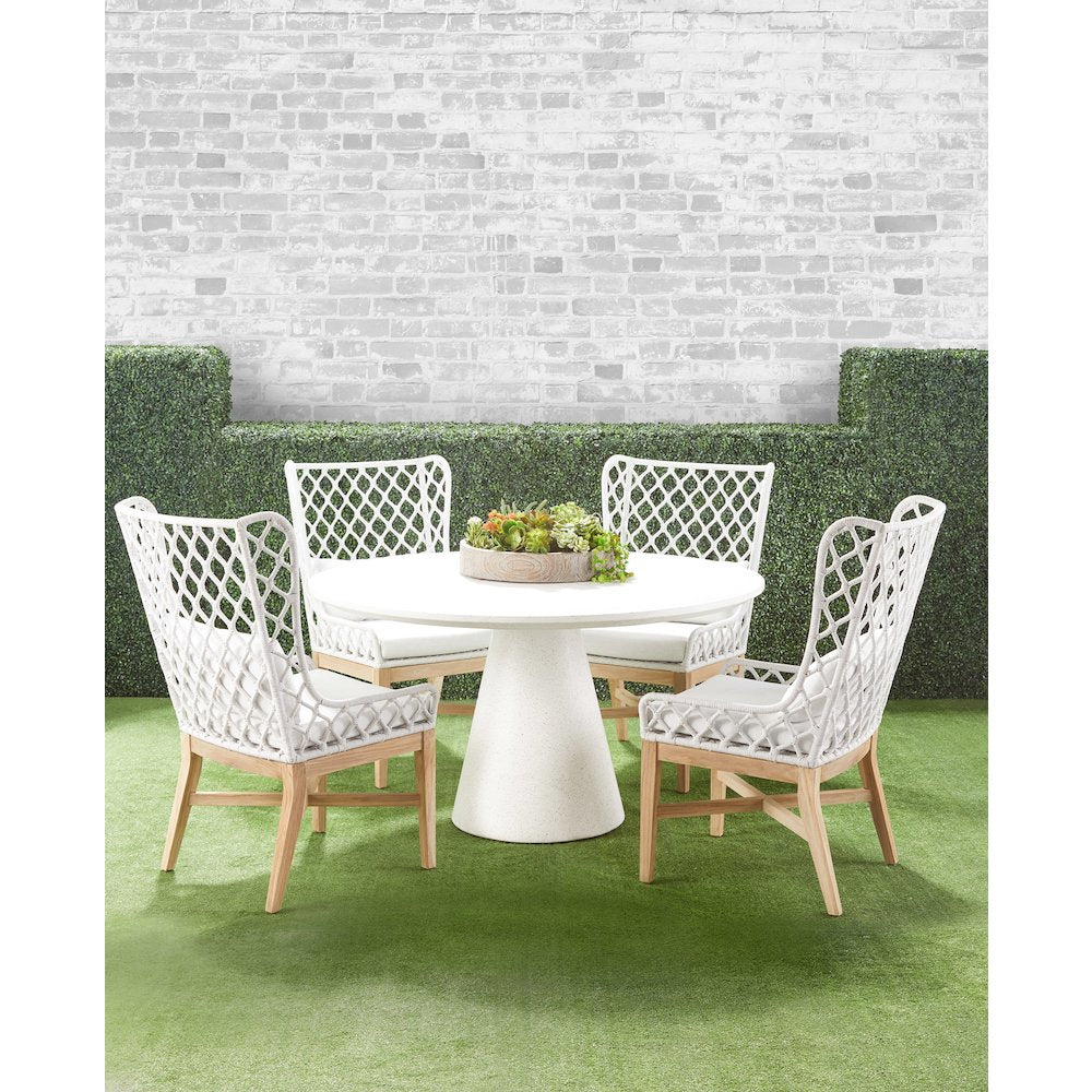 Woven - Outdoor  Transitional Lattis Outdoor Wing Chair