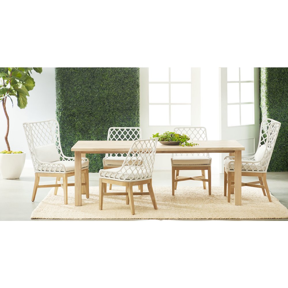 Woven - Outdoor  Transitional Lattis Outdoor Wing Chair