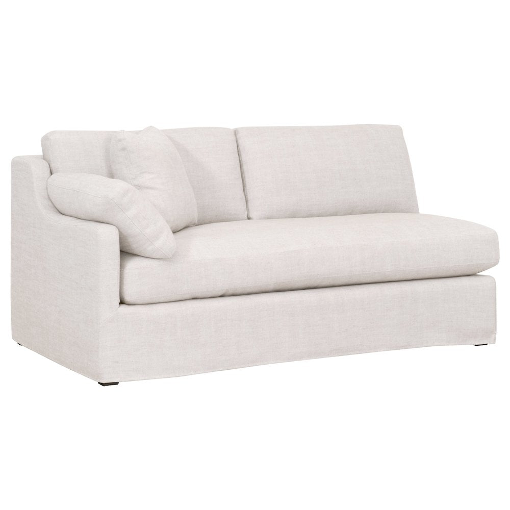 Transitional Lena Modular Slipcover 2-Seat Left Slope Arm Sofa